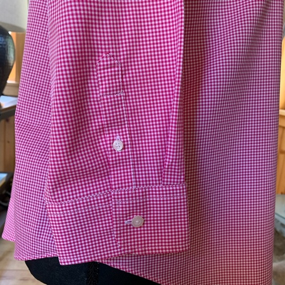 CHAPS gingham button down Size Petite Large - Picture 4 of 8
